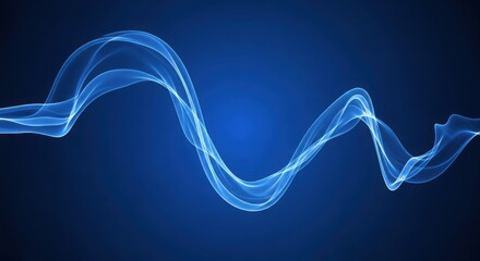 Abstract blue wave pattern on a dark blue background