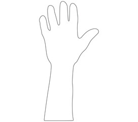 human hand outline, human hands up outline