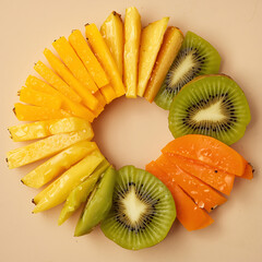 kiwi and orange fruit salad