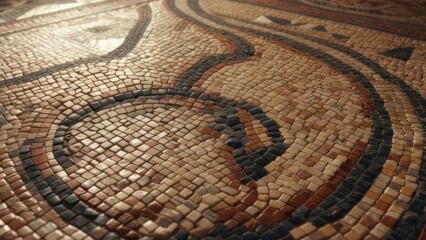 Ancient mosaic floor detail