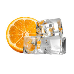 ice cube and orange