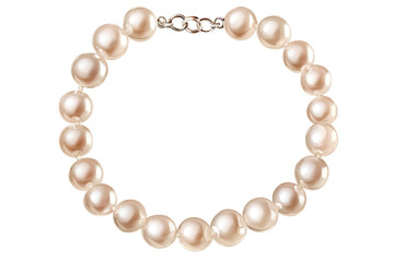 Fototapeta premium Classic bridal pearl necklace showcasing elegance and beauty for timeless wedding accessories and special occasions in soft lighting
