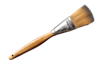 Brush for painting with a wooden handle and soft bristles perfect for various artistic projects and applications in fine detailing