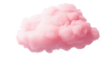 Soft fluffy cartoon speech bubble shaped cloud floats in a bright sky, perfect for comic and graphic design use, adding a fun and whimsical touch to any project or artwork