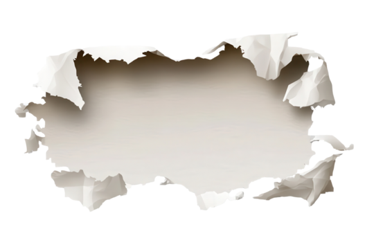 Torn paper isolated on transparent background perfect for creative design and art projects in multiple formats and styles