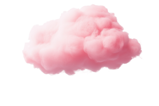 Soft fluffy cartoon speech bubble shaped cloud floats in a bright sky, perfect for comic and graphic design use, adding a fun and whimsical touch to any project or artwork