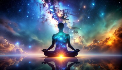 Space Nebula Meditation Scene