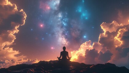Space Nebula Meditation Scene