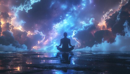 Space Nebula Meditation Scene