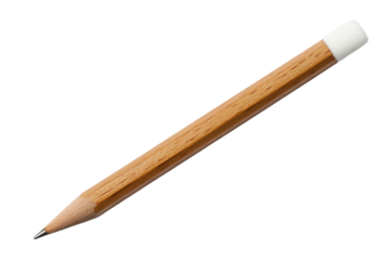 Natural wood pencil with white eraser for sketching and writing in creative spaces or classrooms of all ages
