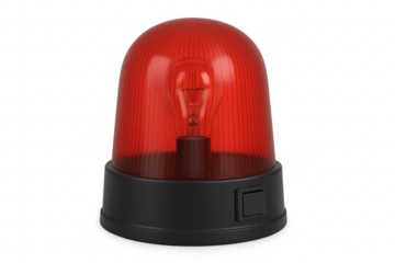 Red warning light indicating emergency or alarm signal
