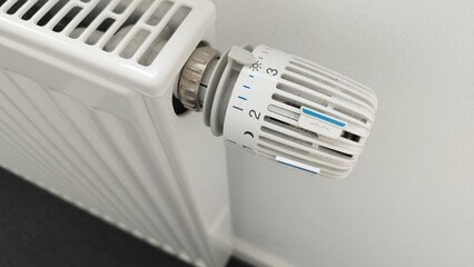 Radiator with regulator, light white 