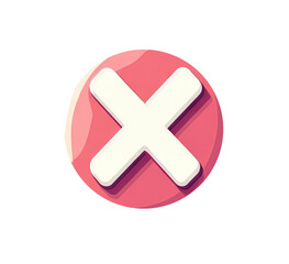 Fototapeta premium Transparent red cross button