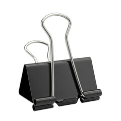 Binder clip stationery office supply isolated on transparent background