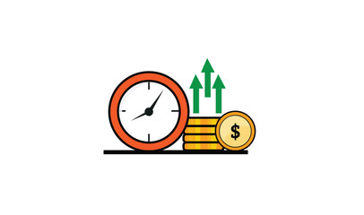 Time money vector illustration