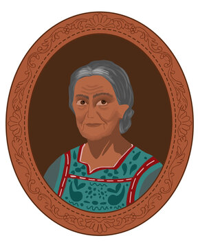 Retrato de anciana con mandil