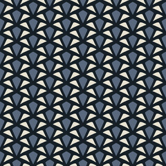 Simple geometric pattern abstract line shapes motif classic black white minimal background. Small elements modern fabric design textile swatch ladies dress, man shirt all over print block.