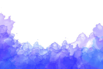 Blue Smoke cloud effect on transparent background for decoration