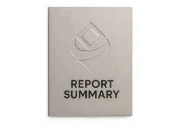 Professional Report Summary booklet cover isolated on transparent background