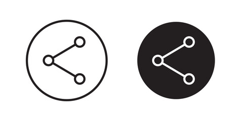 Share Icon. symbol, sign. Vector illustration with stroke and fill on a white background.