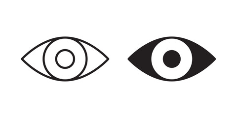 Eye Icon. Vector illustration with stroke and fill on a white background.