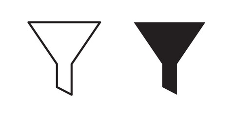 Filter Icon.  for any purposes . Vector illustration with stroke and fill on a white background.
