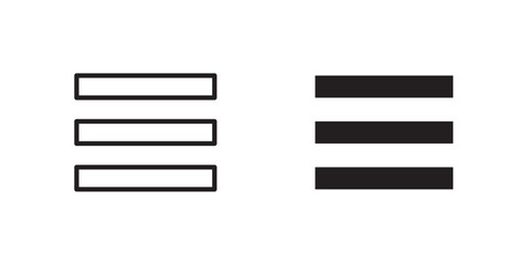 Menu Icon. Vector illustration with stroke and fill on a white background.