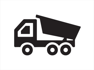 Stylized silhouette of a truck a versatile graphic element for transportation and logistics themes isolated on transparent background