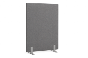 Gray acoustic panel or office room divider isolated on transparent background