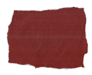 Torn Red Textured Paper with Faded Horizontal Line and Irregular Edges
