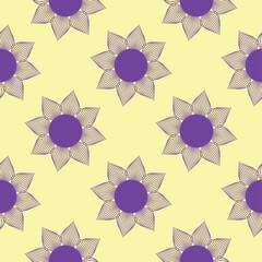 Magic seamless pattern with constellations, sun, moon, magic eyes, clouds and stars. Mystical esoteric background for design