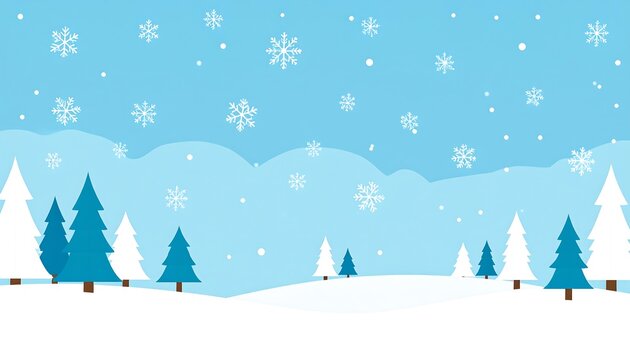 Winter landscape with snow-covered trees and mountains - Powered by Adobe