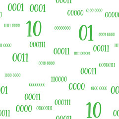 Seamless pattern of decimal code. High-tech futuristic colorful decimal computer code. Programming template