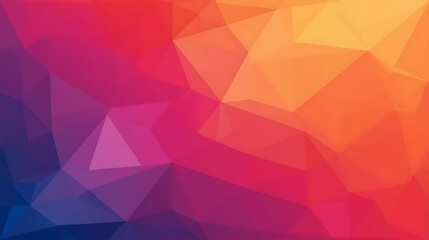 Vibrant Abstract Polygon Design with a Warm Color Gradient Transition