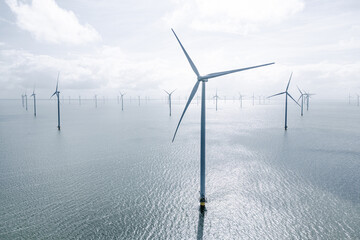 Offshore Wind Farm Under Serene Skies