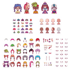 Custom avatar creator illustration &ndash; design your own female character