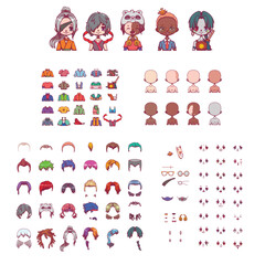 Custom avatar creator illustration &ndash; design your own male character