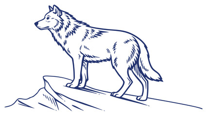 Fototapeta premium A Stunning Illustration of Canine Majesty in Nature