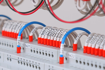 Connecting the electrical module using copper electrical insulated wires. 
