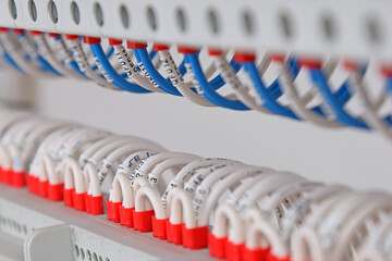 Connecting the electrical module using copper electrical insulated wires. 