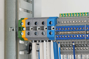 Connecting the electrical module using copper electrical insulated wires. 