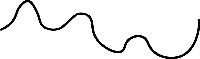 Wiggly freeform stroke with dynamic and artistic movement.
