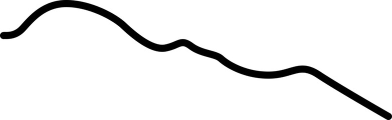 Freeform path with dynamic wavy movement and fluid decorative curves.