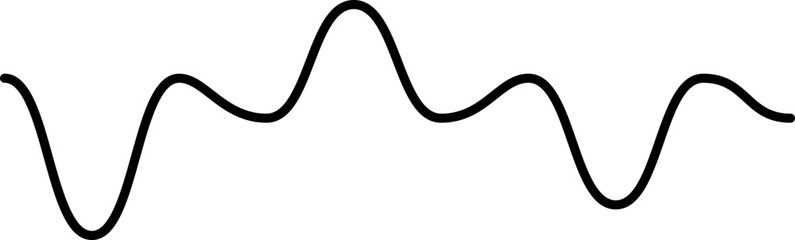 Freeform zigzag stroke with irregular, organic motion and fluid dynamic flow.