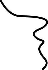 Organic hand-drawn stroke with smooth flowing curves and refined motion.