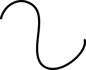 Freeform S-shaped stroke with fluid artistic curves and dynamic movement.