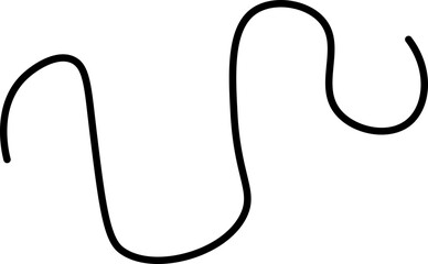 Curved sketch with modern, freeform strokes and a fluid motion.