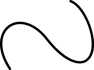 Abstract wavy line with a smooth S-shaped curve, featuring fluid motion and a minimalist design.