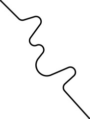 Abstract wavy line with an irregular, sketch-like motion, forming a dynamic and fluid stroke.