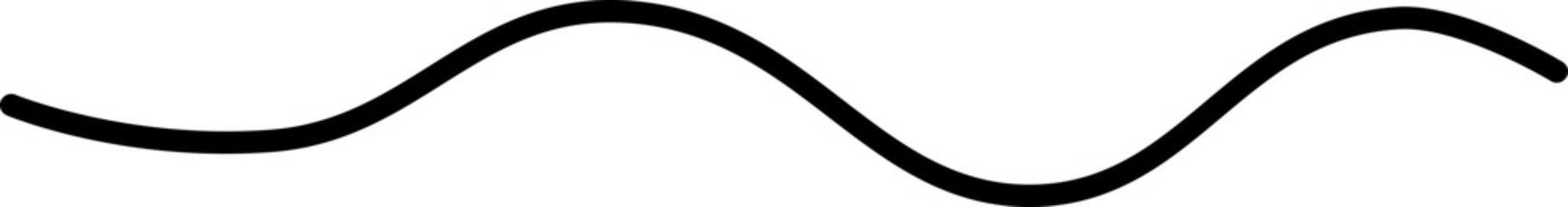 Abstract wavy line with a randomly squiggled path, featuring freeform, irregular curves.